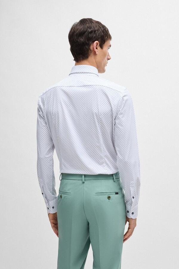 Boss Slim fit zakelijk overhemd met kentkraag model 'Hank' - Foto 4