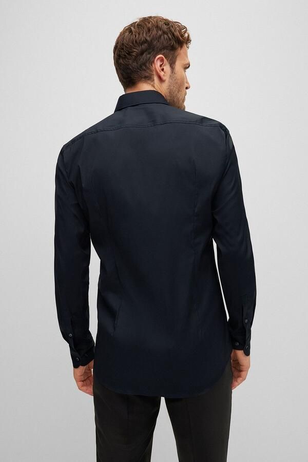 Boss Slim fit zakelijk overhemd met stretch model 'Hank Hai' - Foto 3