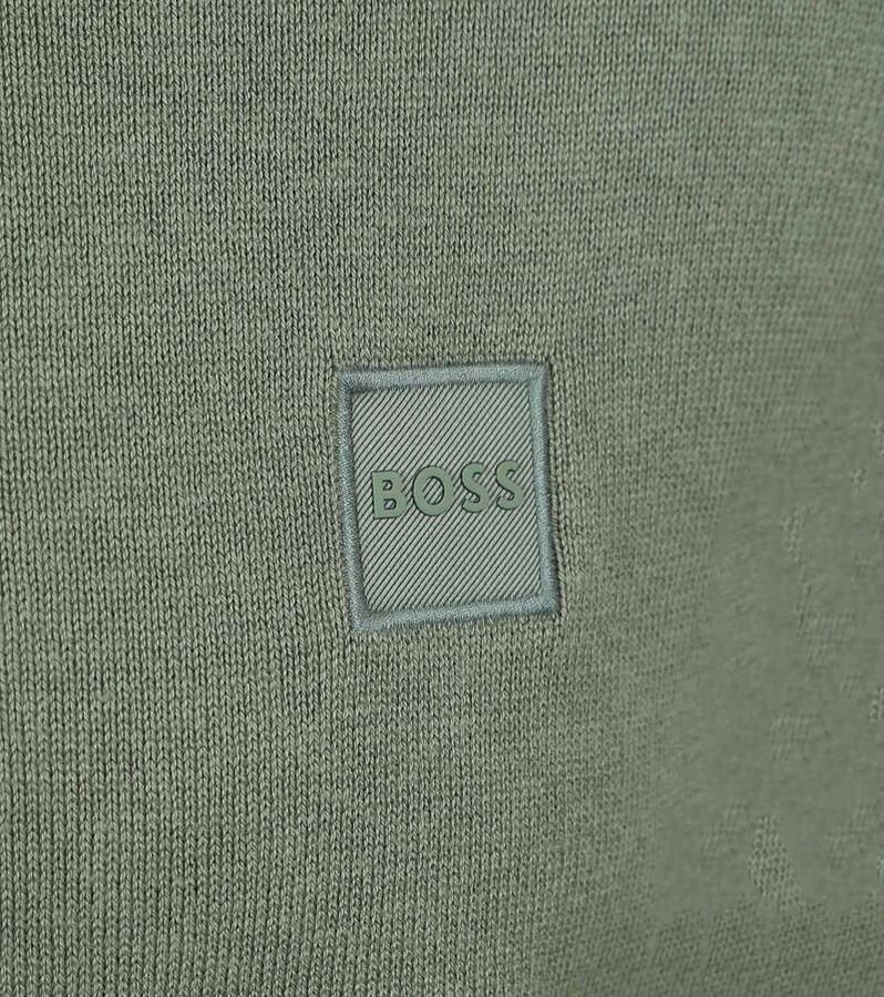 Boss Sweater Kanobix Half Zip Trui Groen - Foto 2