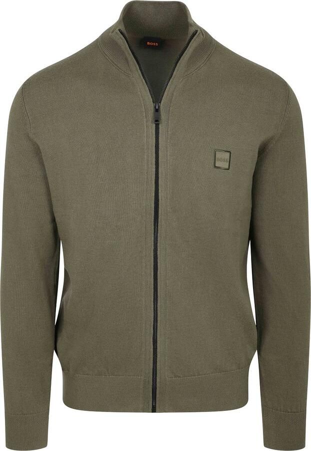 Boss Kanozip Vest Donkergroen