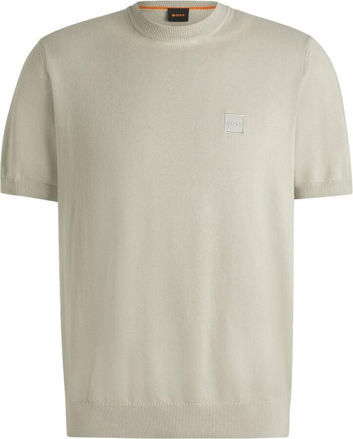 Boss Orange T-shirt met labelbadge model 'Kanache'