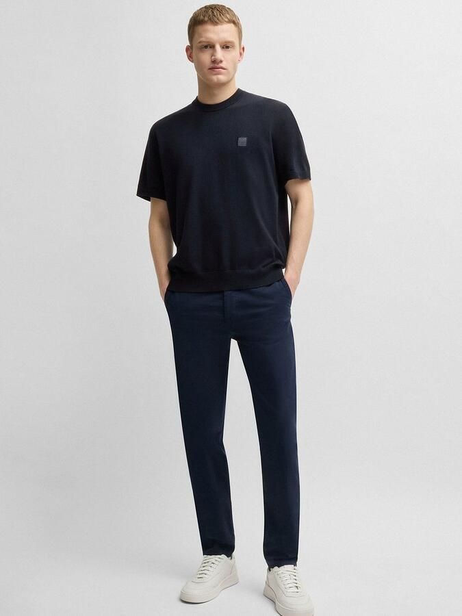 Boss Orange T-shirt met labelbadge model 'Kanache' - Foto 4