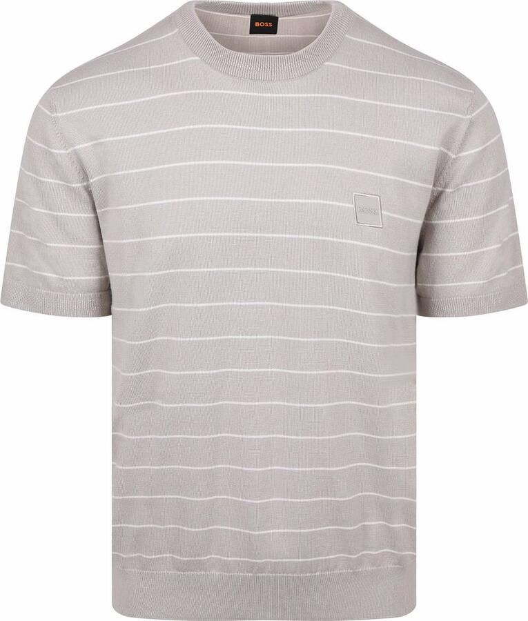Boss Orange regular fit T-shirt van mix van katoen en kasjmier model 'KANACHO'
