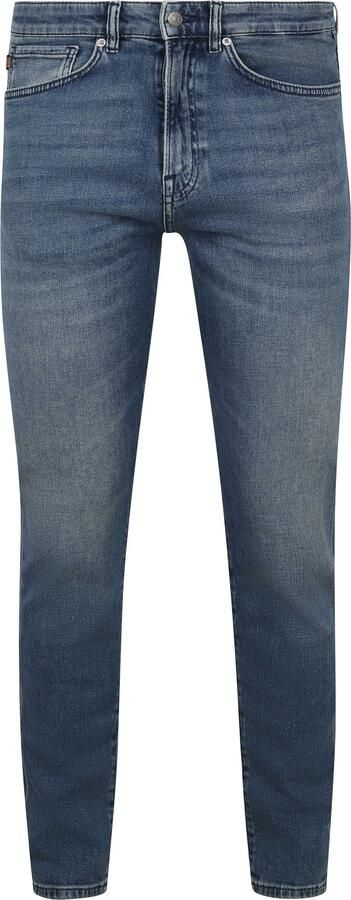 Hugo Boss Regular Fit Jeans 5-Pocket Stijl Taps toelopende pijp Medium blauw Blue Heren - Foto 12