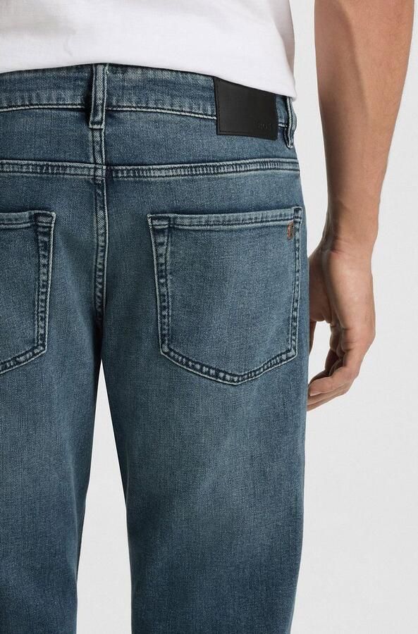 Hugo Boss Regular Fit Jeans 5-Pocket Stijl Taps toelopende pijp Medium blauw Blue Heren - Foto 16