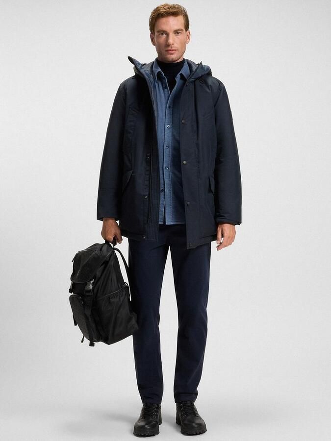 Boss Orange Parka Osiass relaxed fit met gewatteerde capuchon verdekte ritssluiting - Foto 7