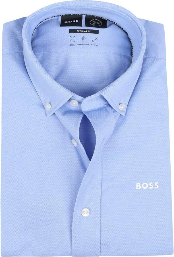 Boss Regular fit zakelijk overhemd van een katoenmix - Foto 2