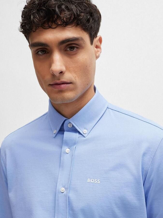 Boss Regular fit zakelijk overhemd van een katoenmix - Foto 3