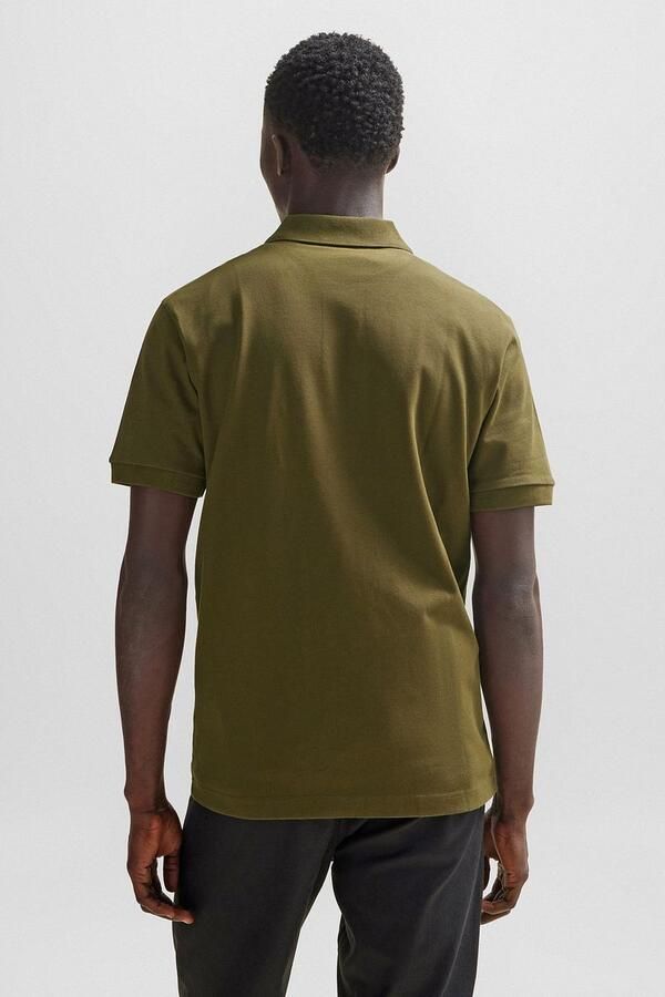 Hugo Boss Geborduurd Poloshirt met Twee-Knoopsluiting Green Heren