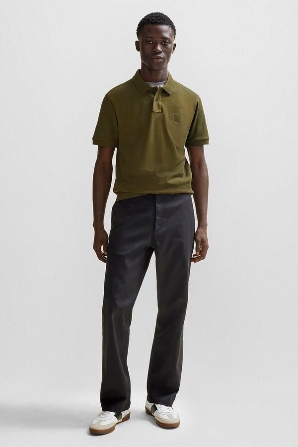 Hugo Boss Geborduurd Poloshirt met Twee-Knoopsluiting Green Heren - Foto 2