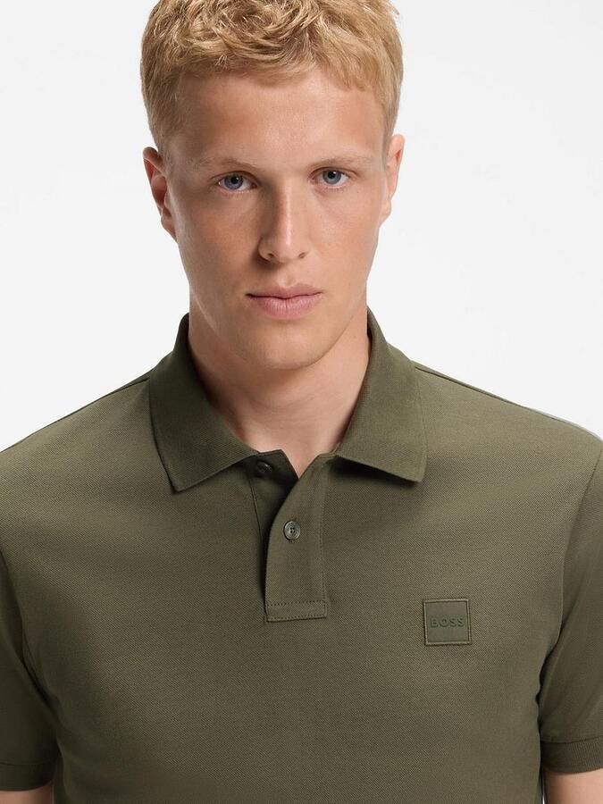 Boss Orange Slim Fit poloshirt van katoenmix model 'PASSENGER' - Foto 7