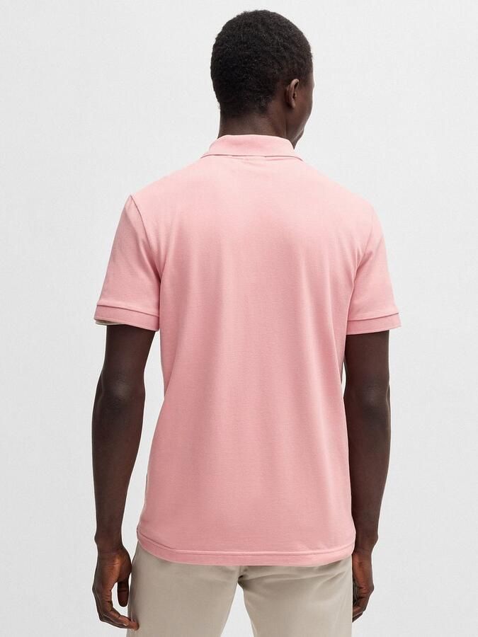 Boss Orange Slim fit poloshirt met labelbadge model 'Passenger' - Foto 6