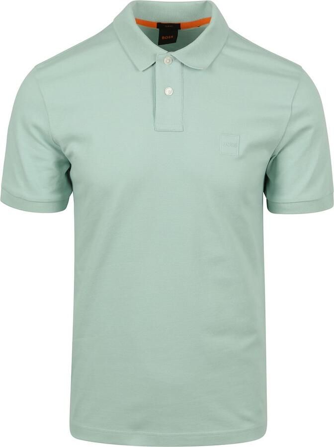 Boss Orange Stijlvolle Mint Polo met Slim Fit en Korte Mouwen Green Heren