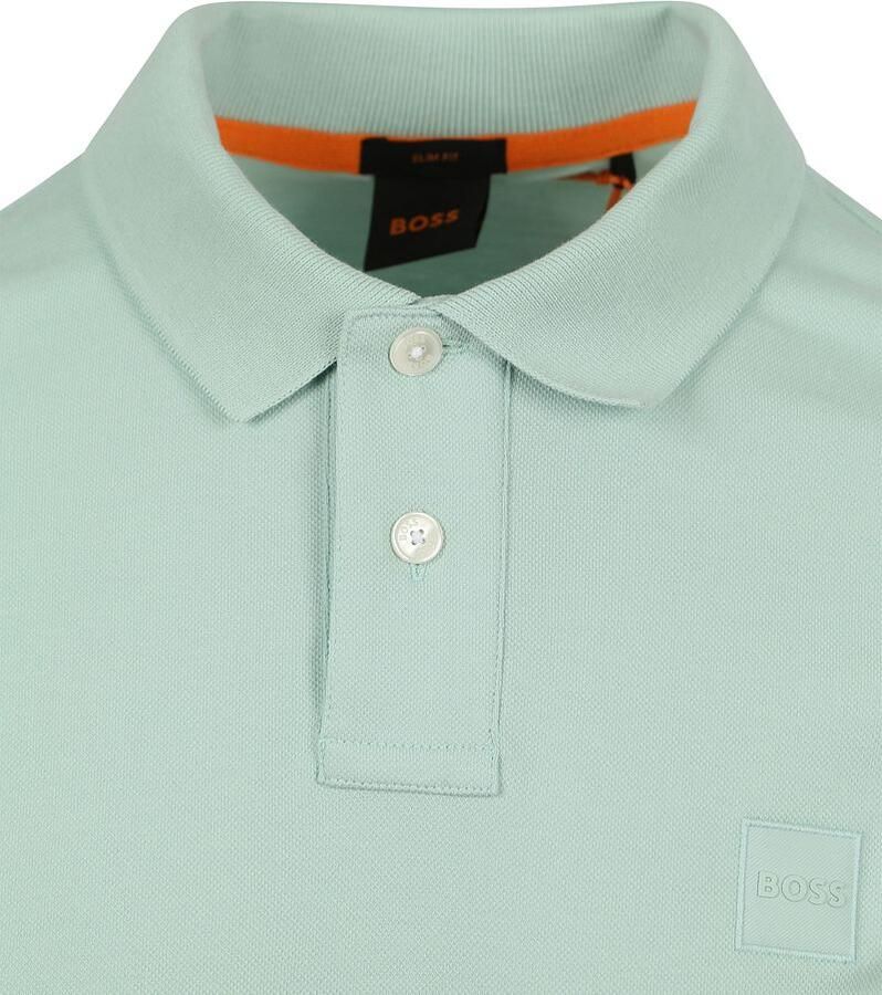 Boss Orange Stijlvolle Mint Polo met Slim Fit en Korte Mouwen Green Heren - Foto 7