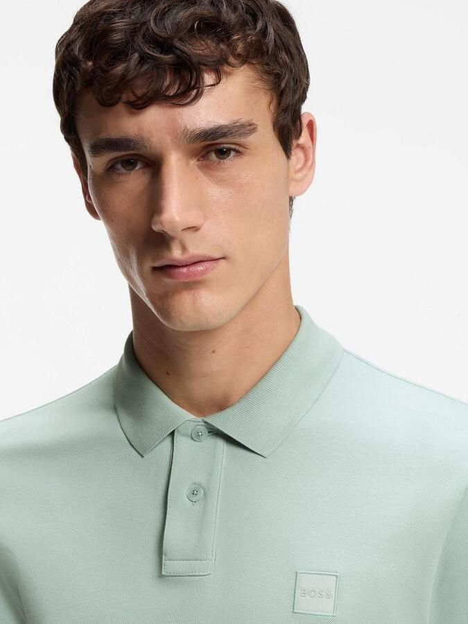 Boss Orange Stijlvolle Mint Polo met Slim Fit en Korte Mouwen Green Heren - Foto 9