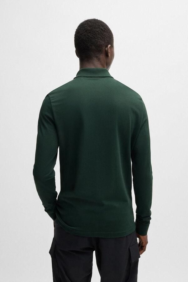 Boss Orange Slim fit poloshirt met labelbadge model 'Passerby' - Foto 5