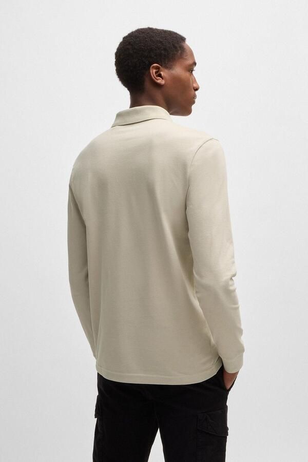 Boss Orange Slim fit poloshirt met labelbadge model 'Passerby'