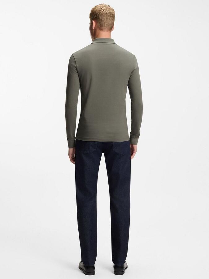 Boss Orange Slim Fit poloshirt van katoenmix model 'PASSERBY' - Foto 6