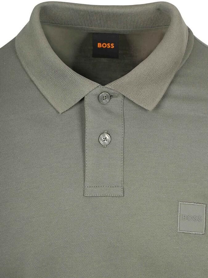 Boss Orange Slim Fit poloshirt van katoenmix model 'PASSERBY' - Foto 9