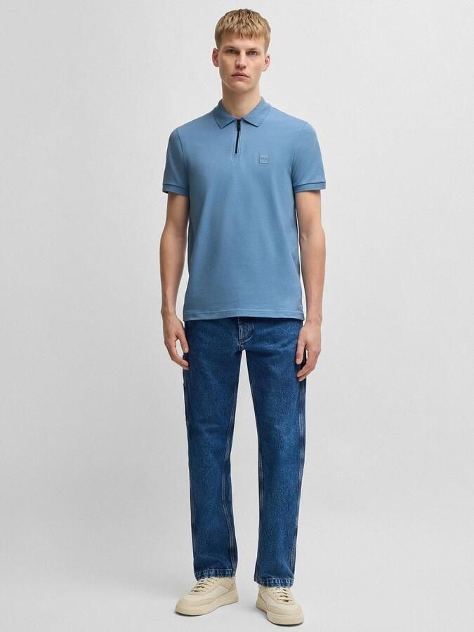 BOSS ORANGE Heren Polo's & T-shirts Passerzip Blauw - Foto 8