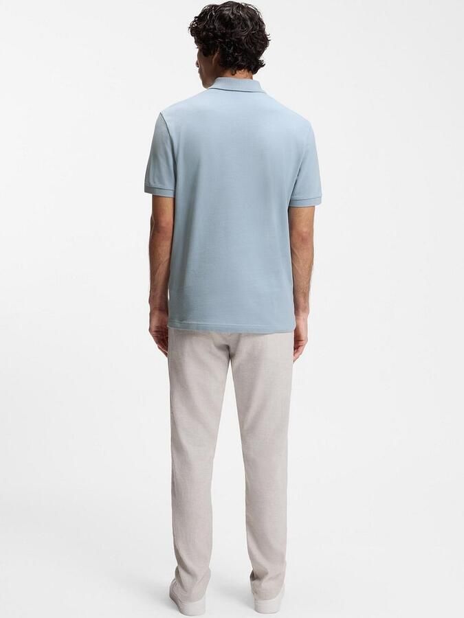 Boss Passerzip Half Zip Polo Lichtblauw - Foto 4