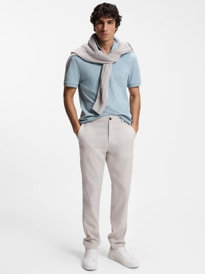Boss Passerzip Half Zip Polo Lichtblauw - Foto 5