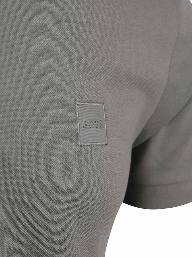 Boss Polo Shirt Korte Mouw Passerzip Half Zip Polo Open Groen - Foto 4