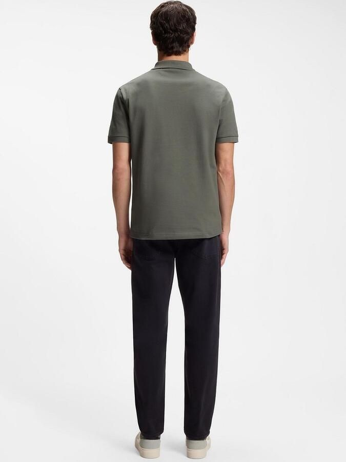 Boss Passerzip Half Zip Polo Open Groen - Foto 5