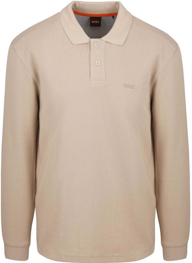BOSS ORANGE Heren Polo's & T-shirts Patempesto Long Beige