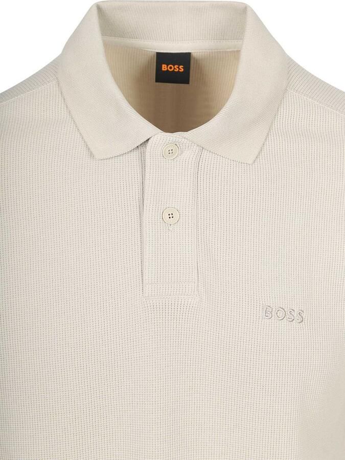 Boss Petempestolong Long Sleeve Polo Ecru - Foto 4
