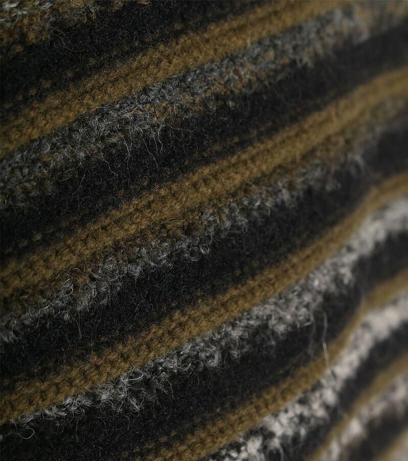 Boss Sweater Pullover Aturn Wolblend Strepen Zwart