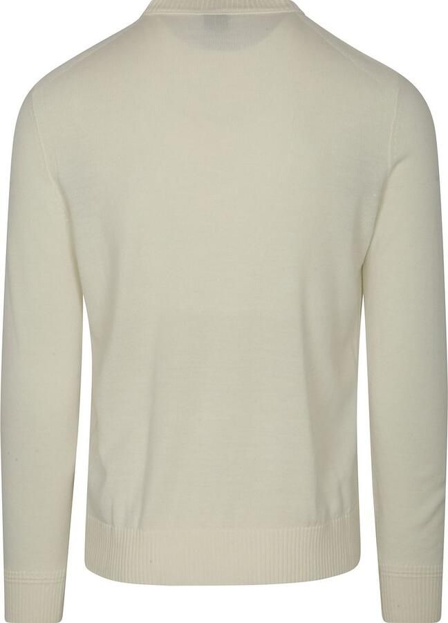 Hugo Boss Witte Trui Straight Fit Katoen Geribbeld White Heren - Foto 2