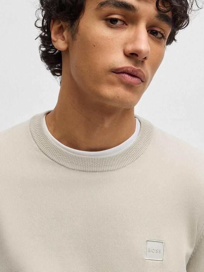 Boss Orange Regular fit pullover van een mix van katoen en kasjmier model 'KANOVANO' - Foto 8