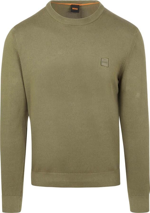 Boss Orange Regular fit gebreide pullover van een mix van katoen en kasjmier