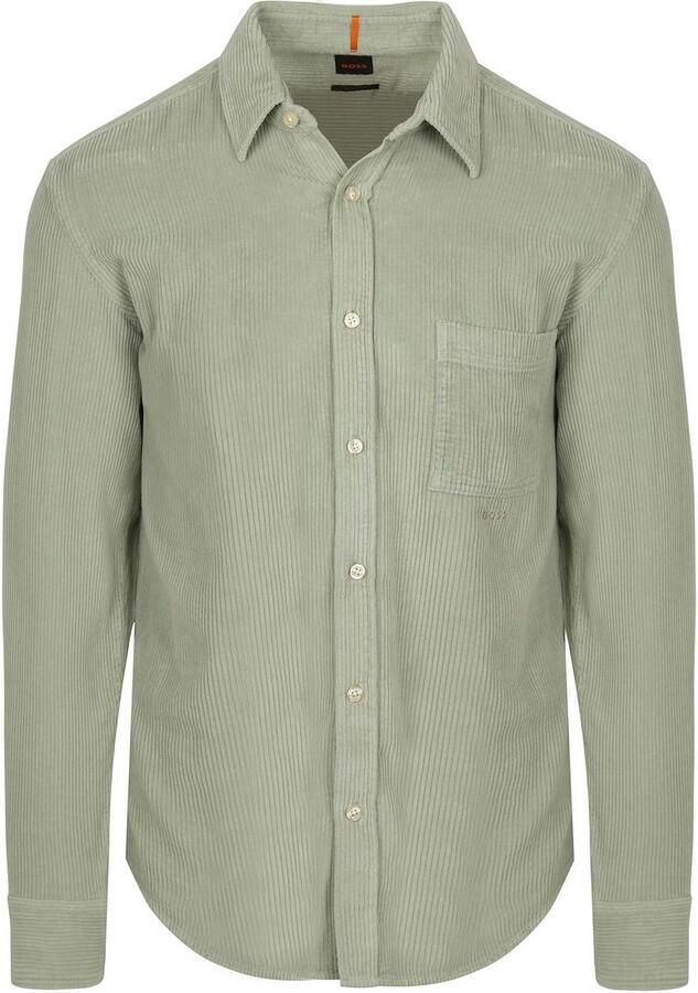 Boss Orange Overhemd met lange mouwen Relegant van corduroy regular fit kentkraag