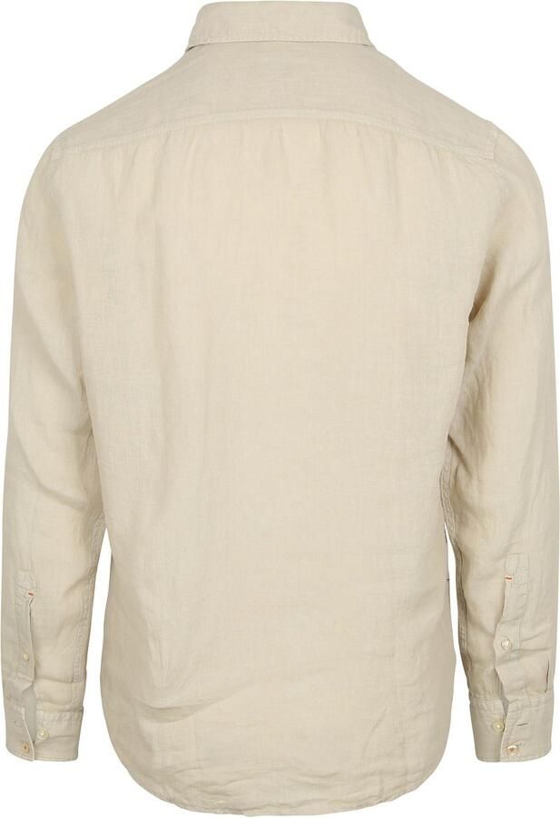 Boss Orange Regular fit linnen overhemd met borstzak model 'Relegant' - Foto 6