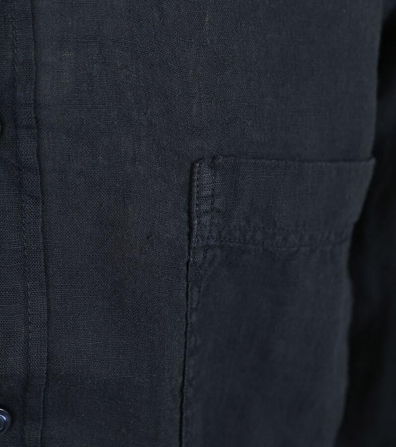 Boss Orange Regular fit linnen overhemd met borstzak model 'Relegant'