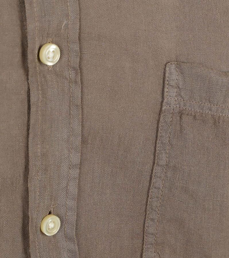 Boss Orange Regular fit linnen overhemd met borstzak model 'Relegant' - Foto 3