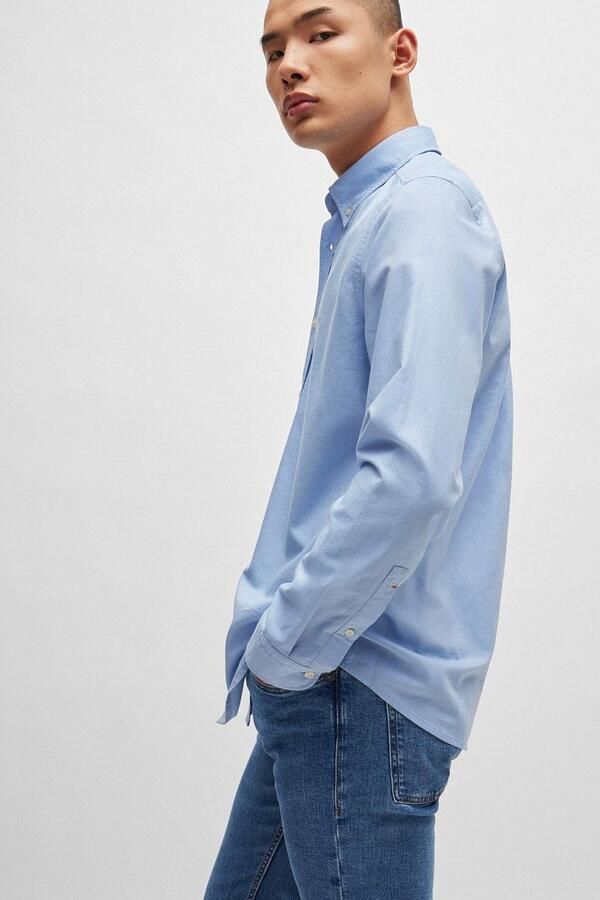 Boss Orange Regular fit zakelijk overhemd met button-downkraag model 'Rickert'