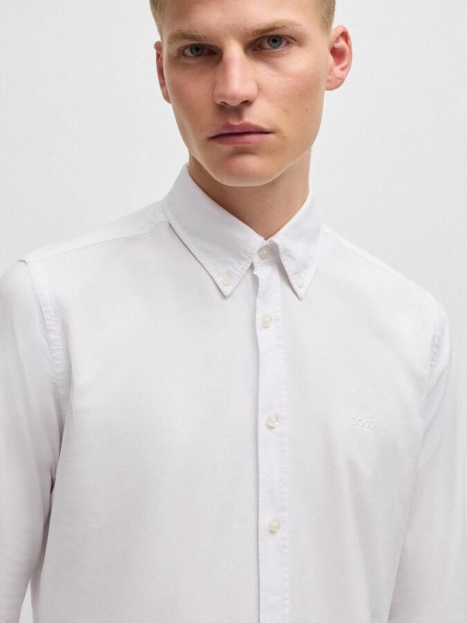 Boss Orange Regular fit zakelijk overhemd met button-downkraag model 'Rickert' - Foto 4