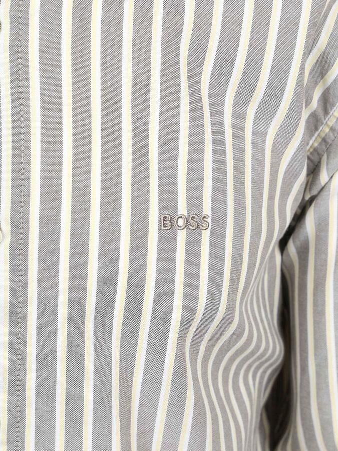 Boss Ricoplus Overhemd Streep Grijs - Foto 3