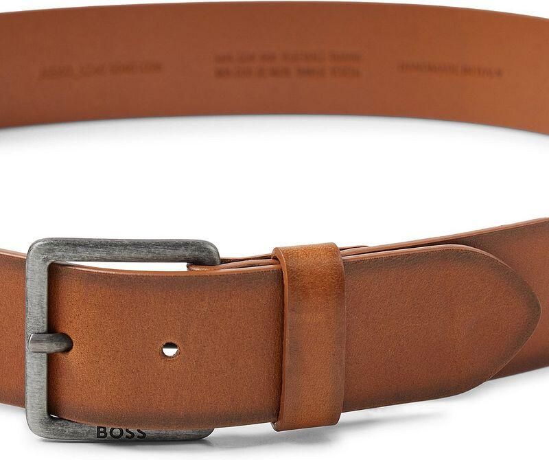 Boss Bruine Leren Riem met Metalen Gesp Brown Heren - Foto 2