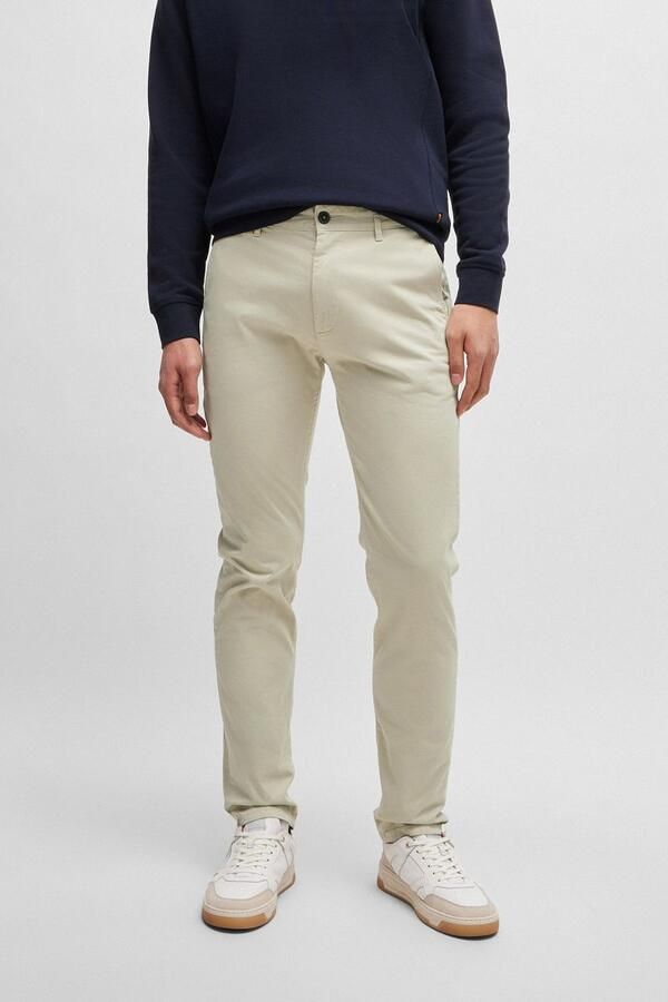 Hugo Boss Slim-Fit Chino Broek voor Heren Beige Heren - Foto 5