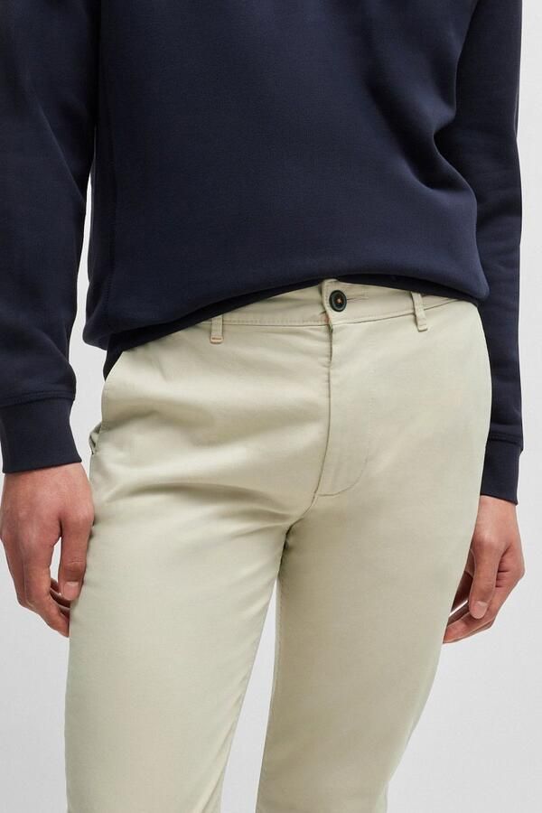 Hugo Boss Slim-Fit Chino Broek voor Heren Beige Heren - Foto 7