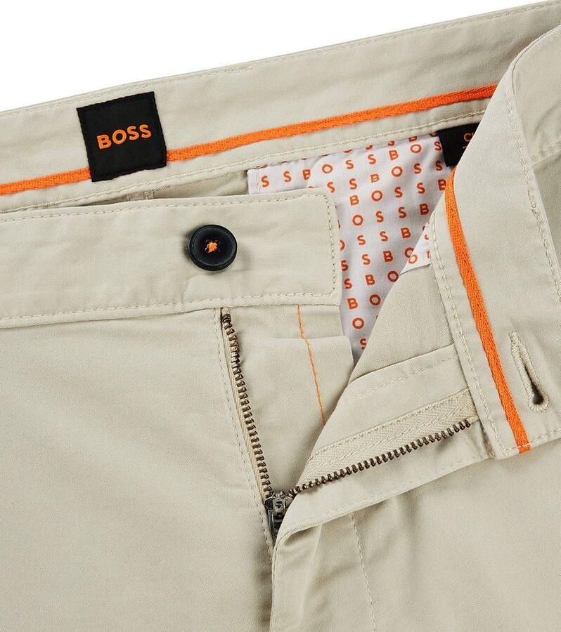 Hugo Boss Slim-Fit Chino Broek voor Heren Beige Heren