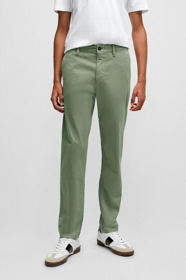 Hugo Boss Slim Chino Broek voor Mannen Green Heren - Foto 3