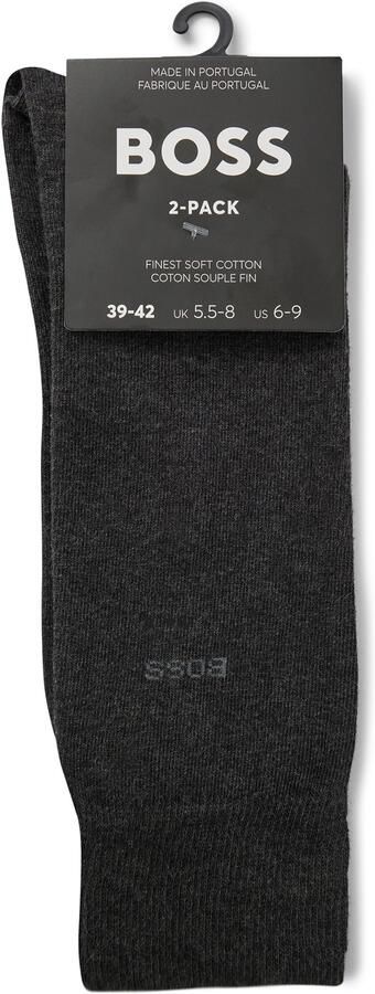 BOSS sokken met logo set van 2 antraciet - Foto 3