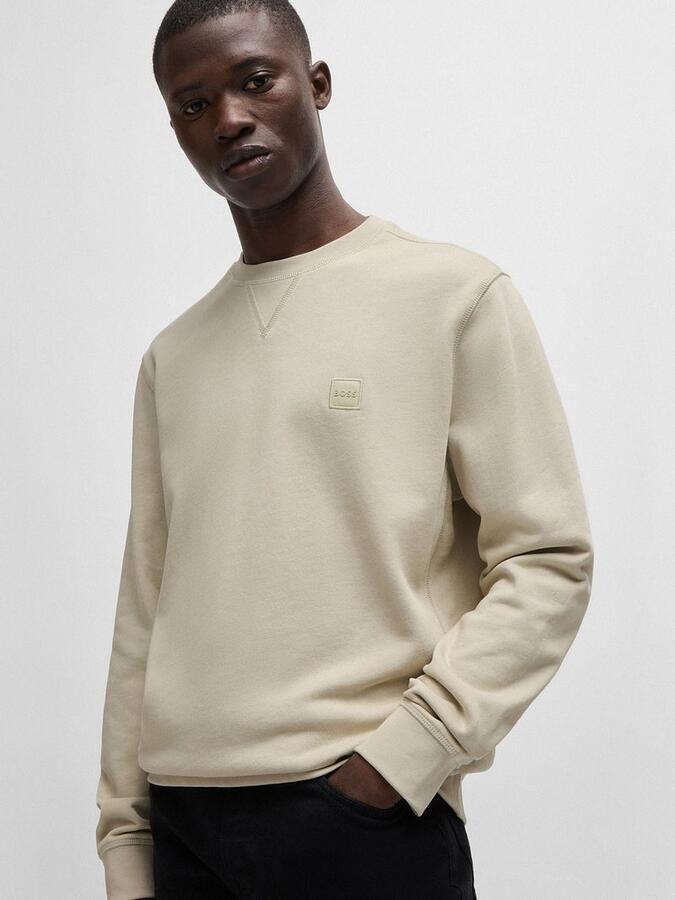 Boss Orange Regular fit sweatshirt van puur katoen model 'Westart' - Foto 5