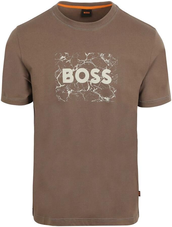 Boss T-shirt Korte Mouw T-shirt Logo Bruin - Foto 2