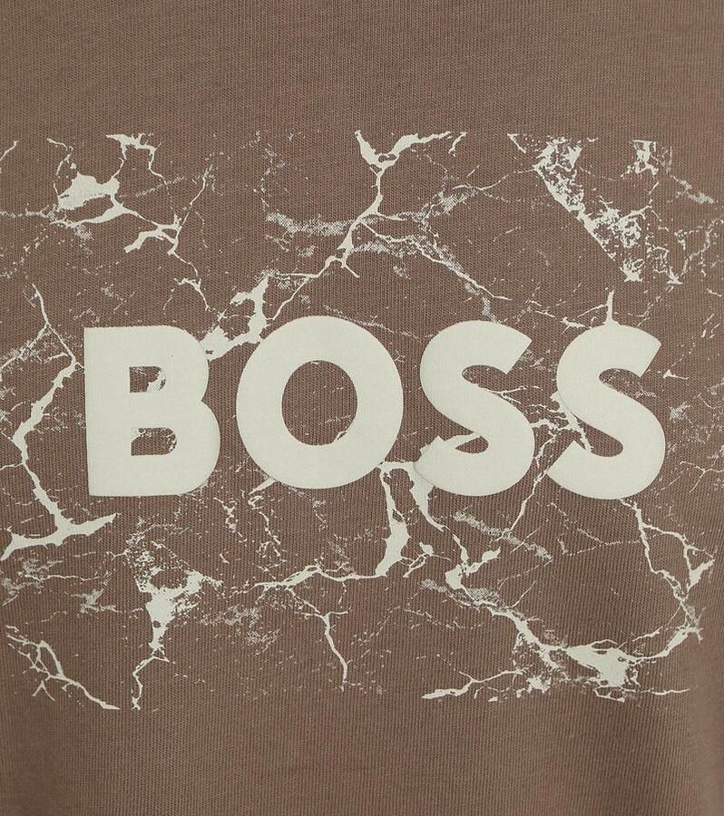Boss T-shirt Korte Mouw T-shirt Logo Bruin - Foto 1